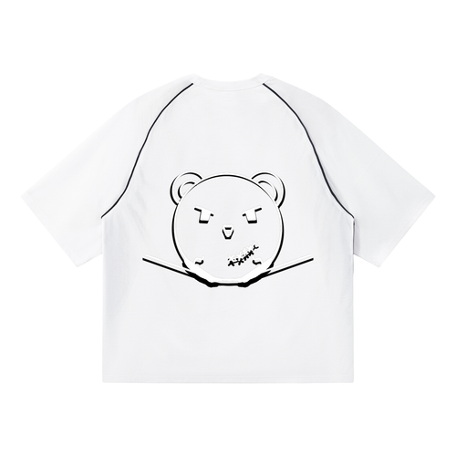 Contrast Piping Panel Raglan T-Shirt