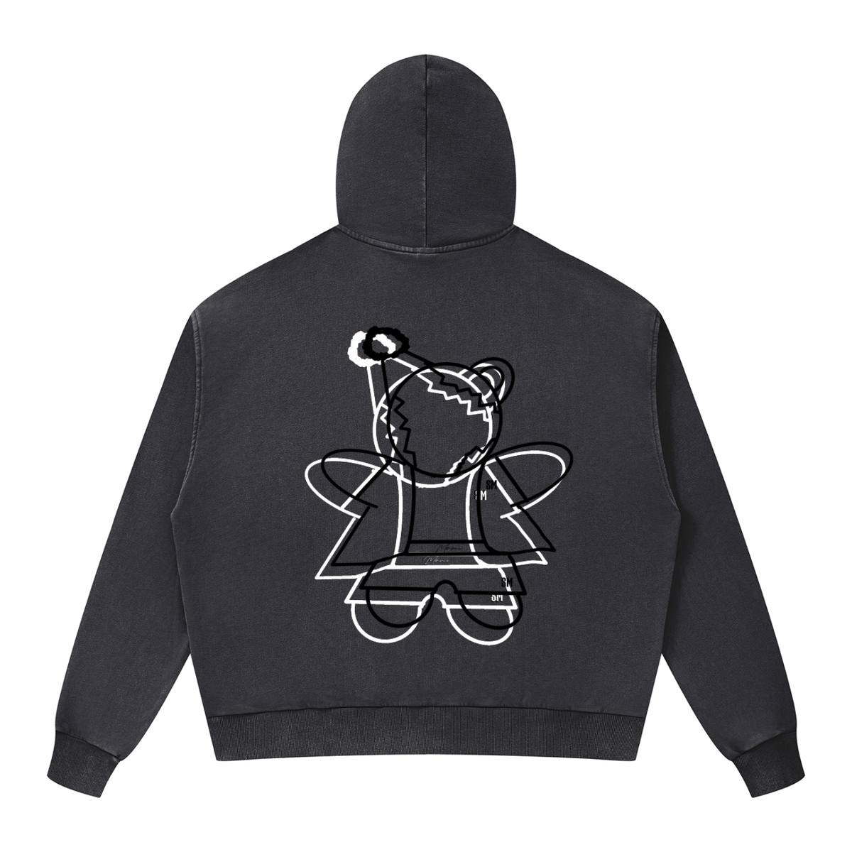 Unisex Mineral Wash Boxy Full Zip Hoodie