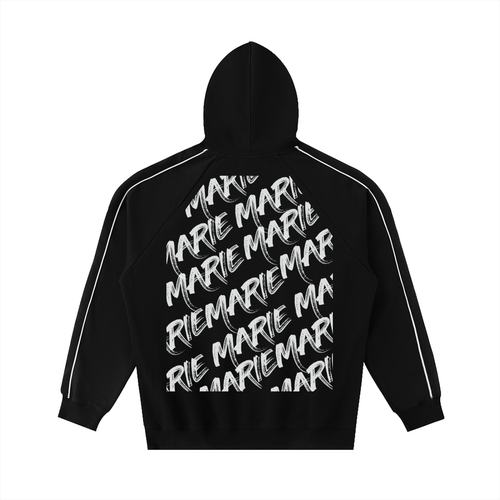 Contrast Piping Raglan Hoodie