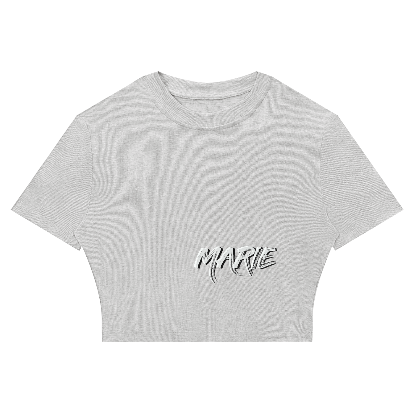 Women's Slim Ribbed Crop T-Shirt