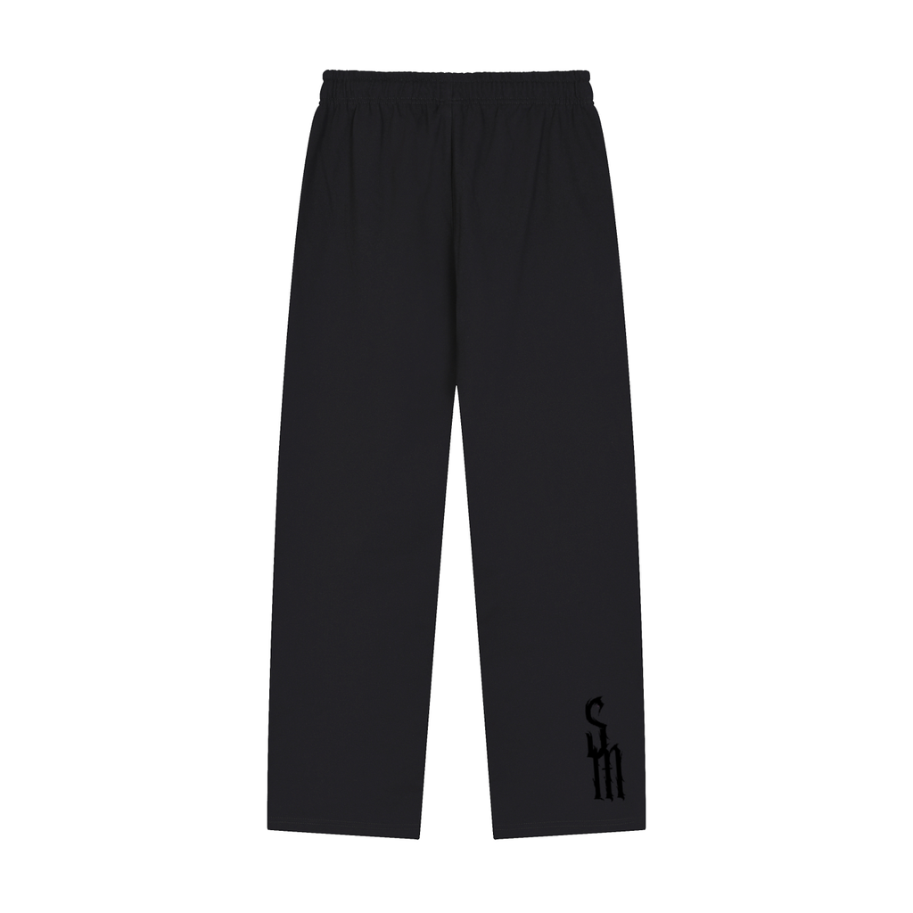 Solid Color Straight-Leg Sweatpants