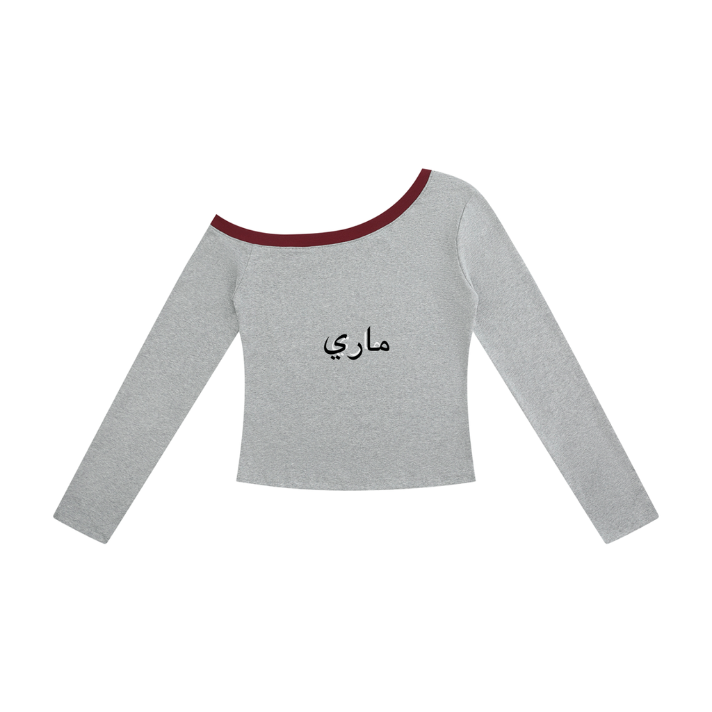 Women’s Color Block Off-the-Shoulder T-Shirt