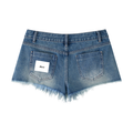 Women's Vintage Wash Raw Hem Denim Shorts