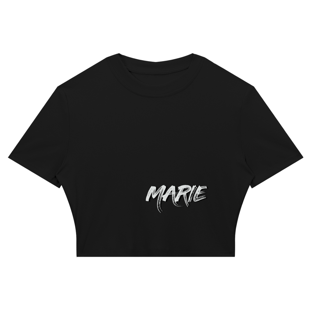Women's Slim Ribbed Crop T-Shirt