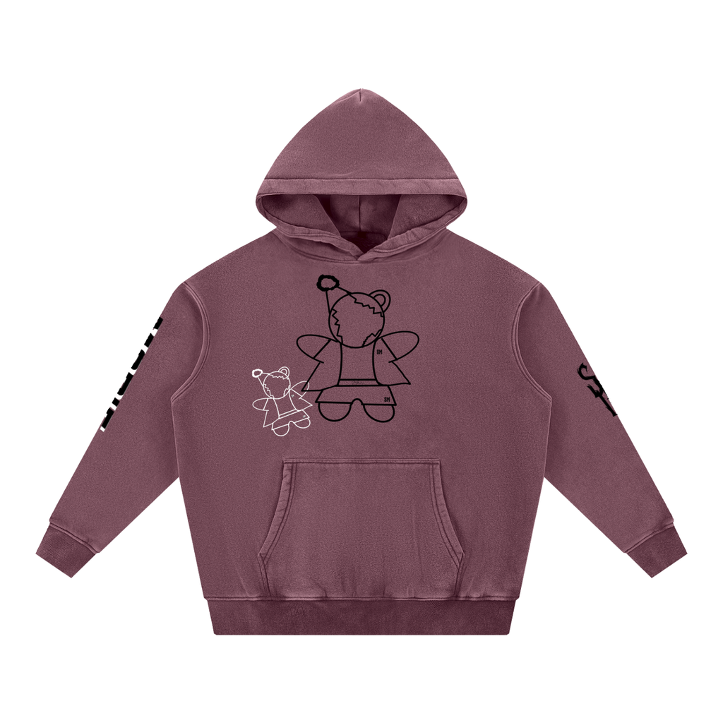 Snow Wash Fleece Oversize Hoodie