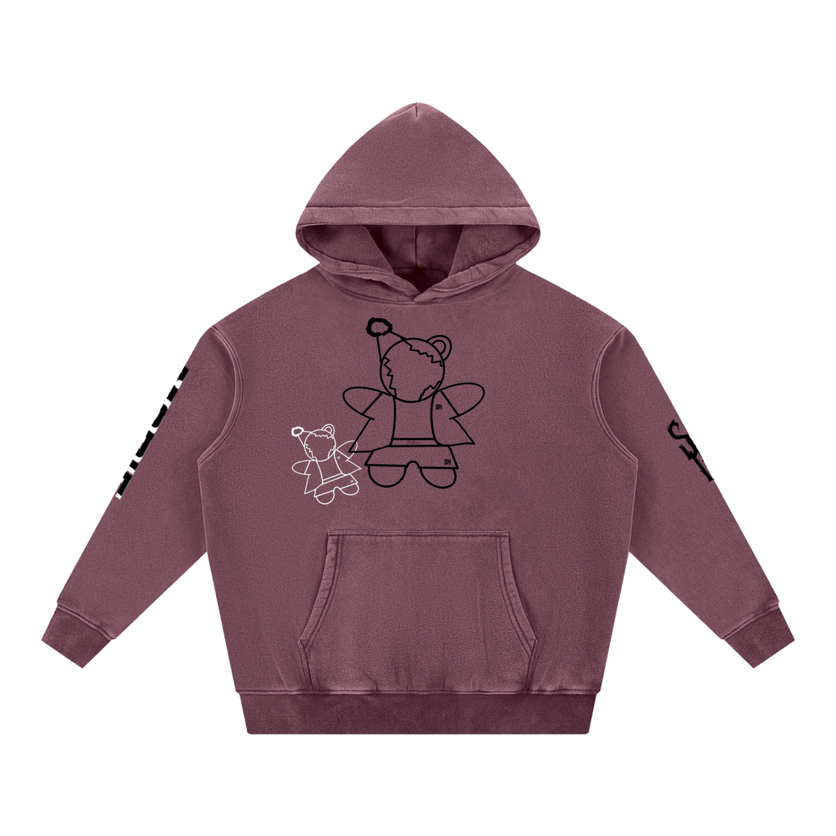 Snow Wash Fleece Oversize Hoodie