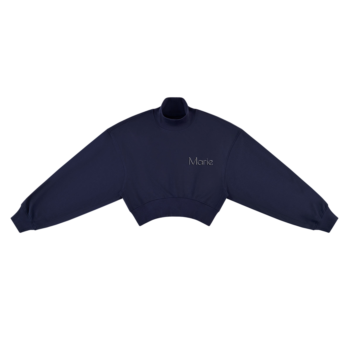 Women's Crop Mock Neck Sweatshirt