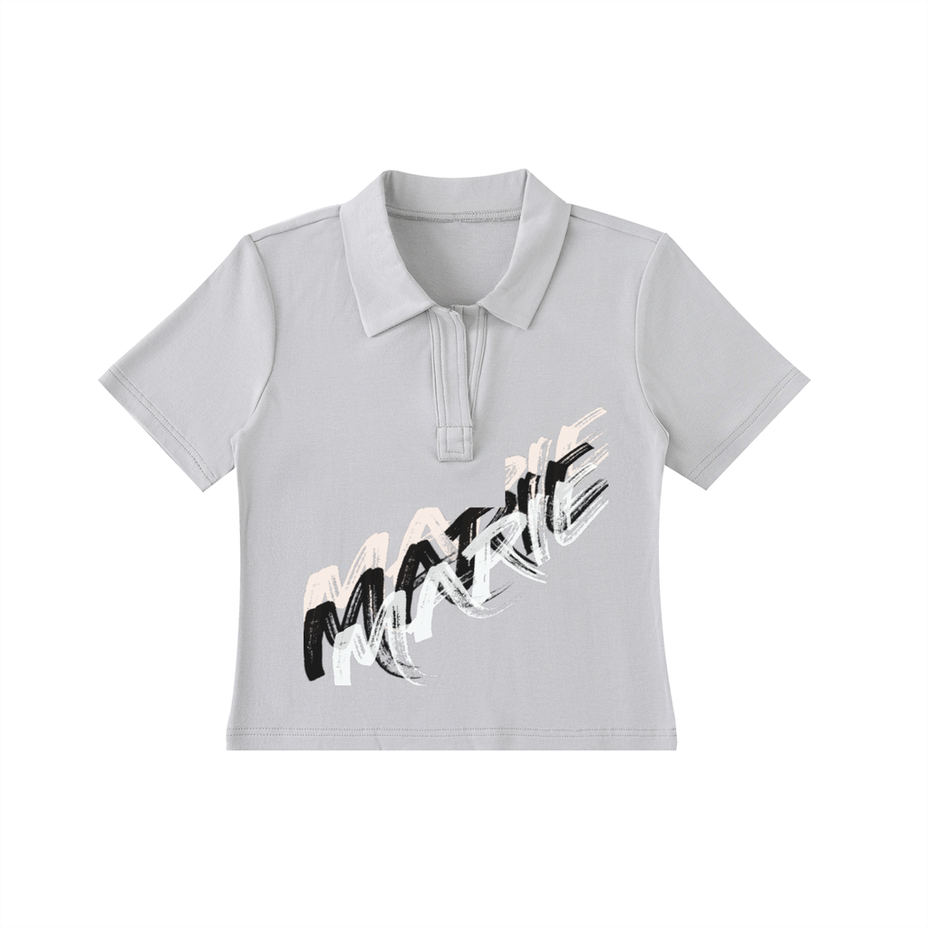Bodycon Short Sleeve Polo Shirt