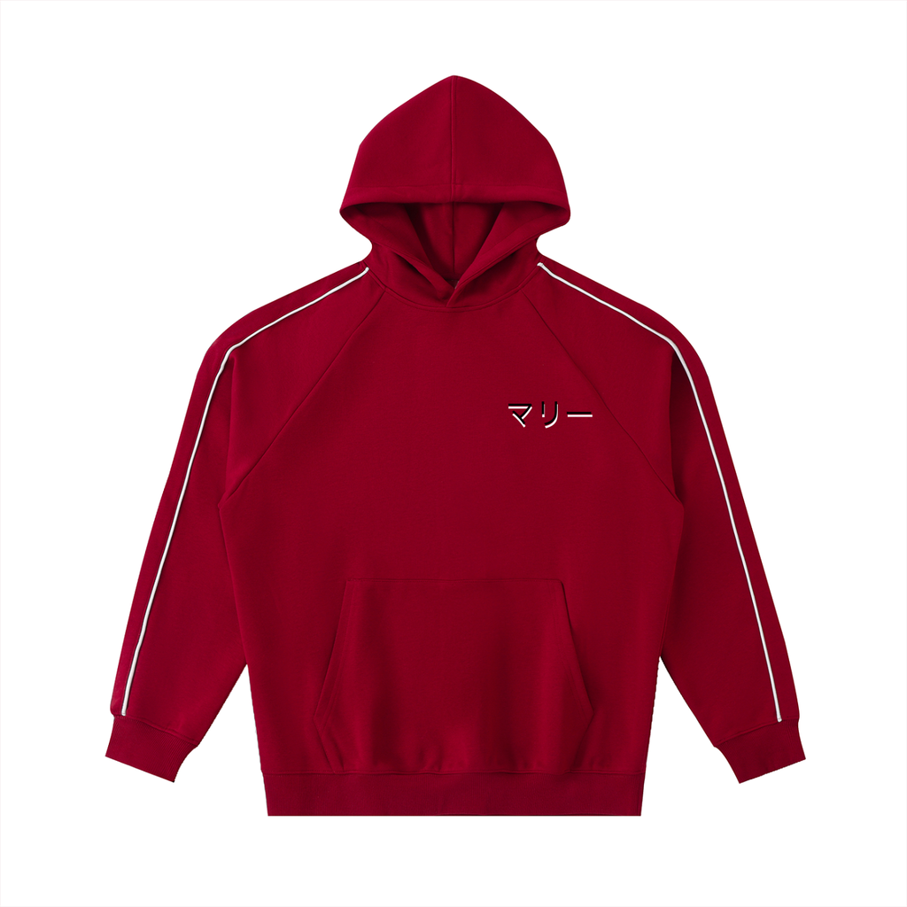 Contrast Piping Raglan Hoodie