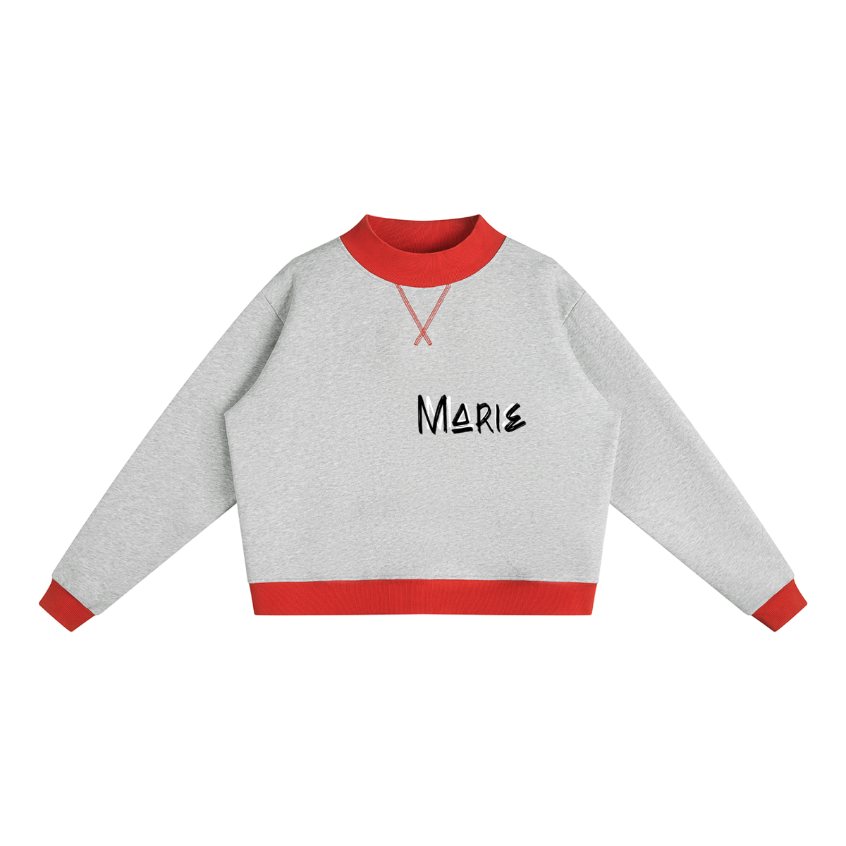 Women’s Mock Neck Crewneck Sweatshirt