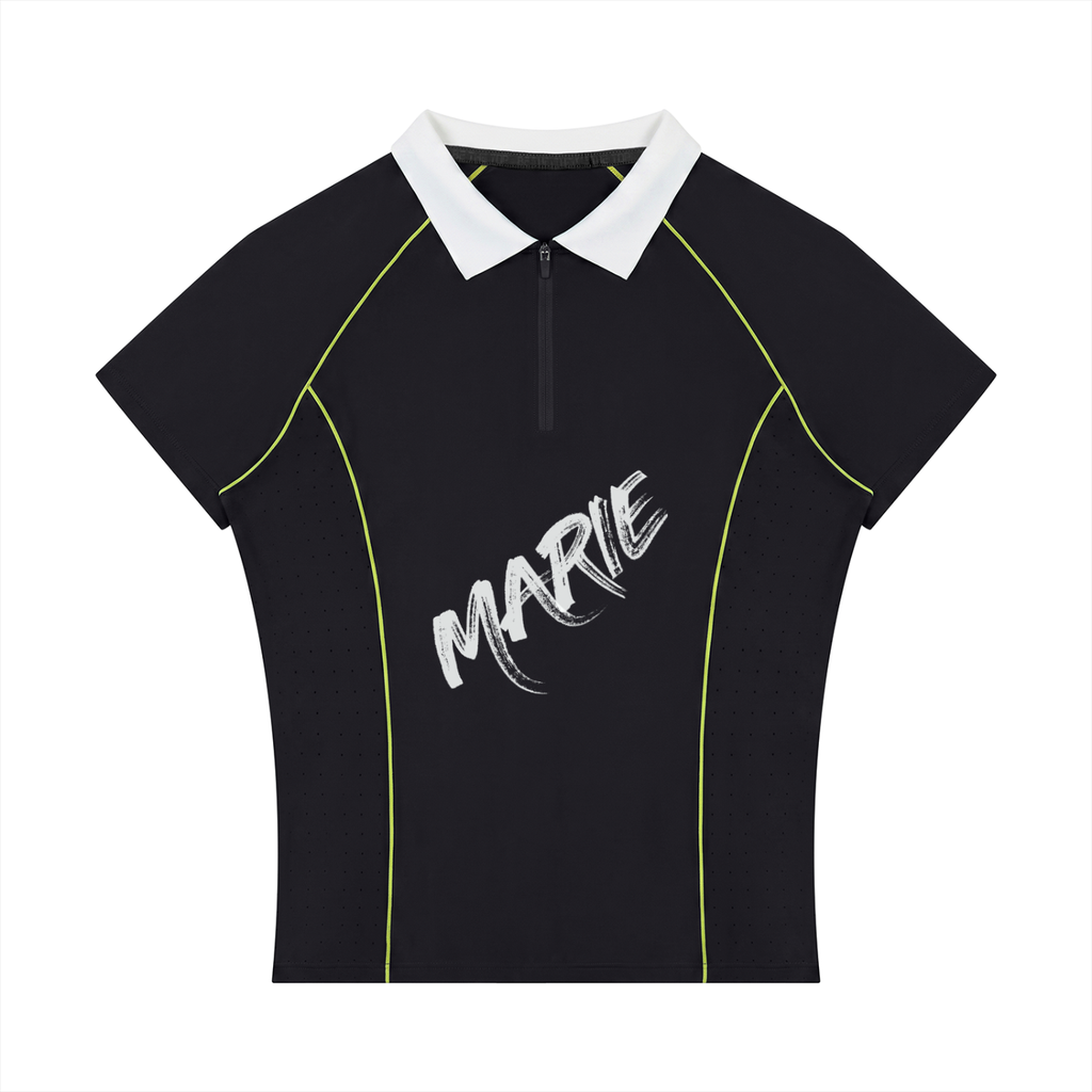 Women’s Slim Fit Quarter-Zip Polo Shirt