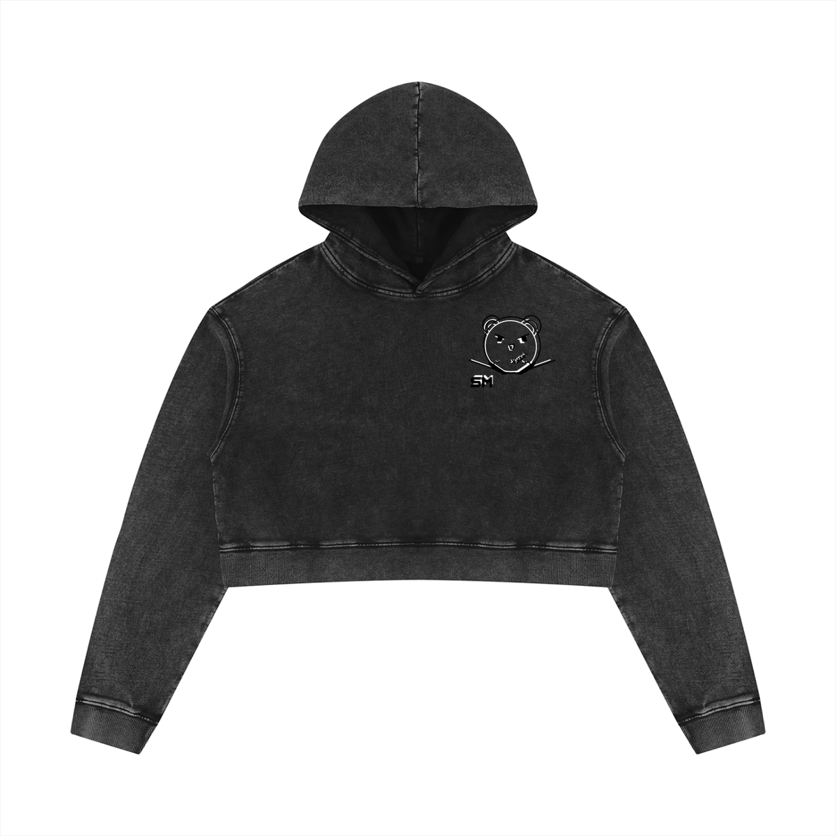 Women’s Mineral Washed Crop Hoodie