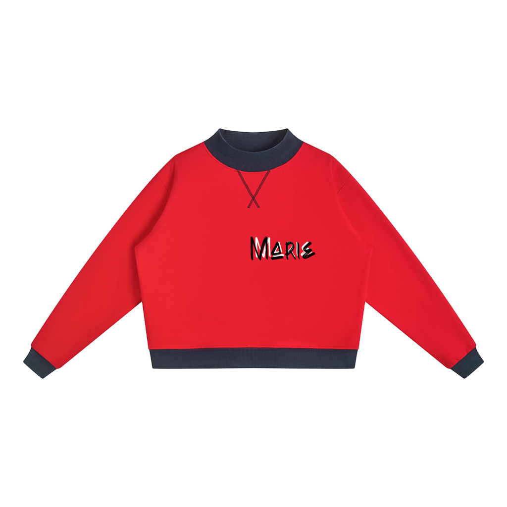 Women’s Mock Neck Crewneck Sweatshirt