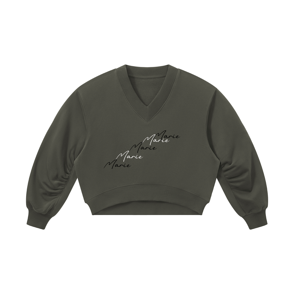 Women’s Crop V-Neck Sweatshirt