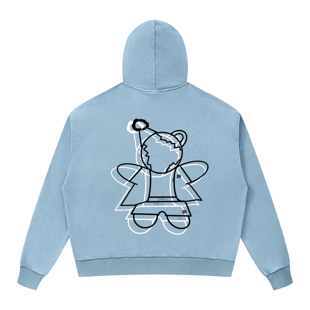 Unisex Mineral Wash Boxy Full Zip Hoodie