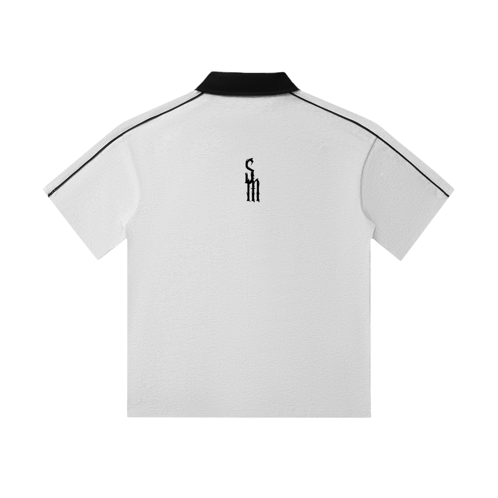 Contrast Collar Short-Sleeve Polo Shirt
