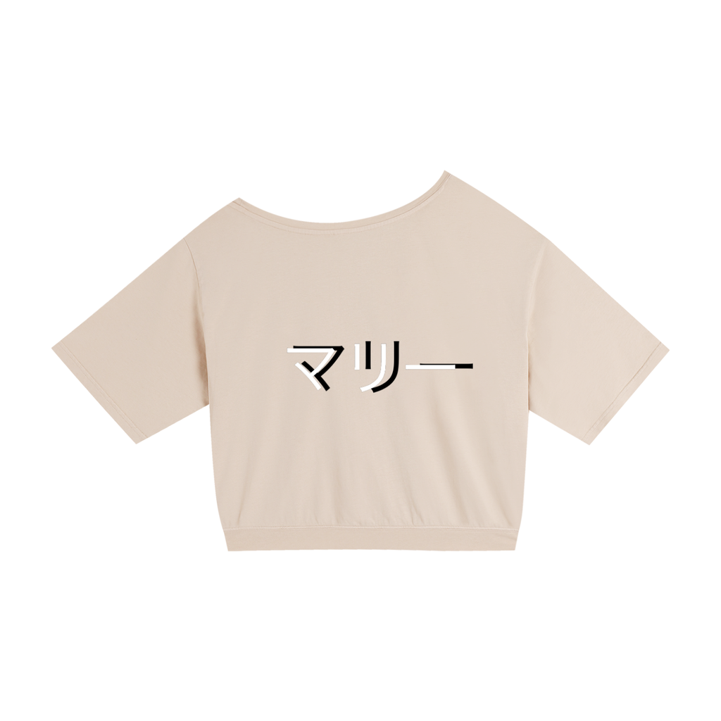 Asymmetric Shoulder Oversized Cotton T-Shirt