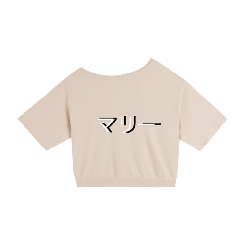 Asymmetric Shoulder Oversized Cotton T-Shirt
