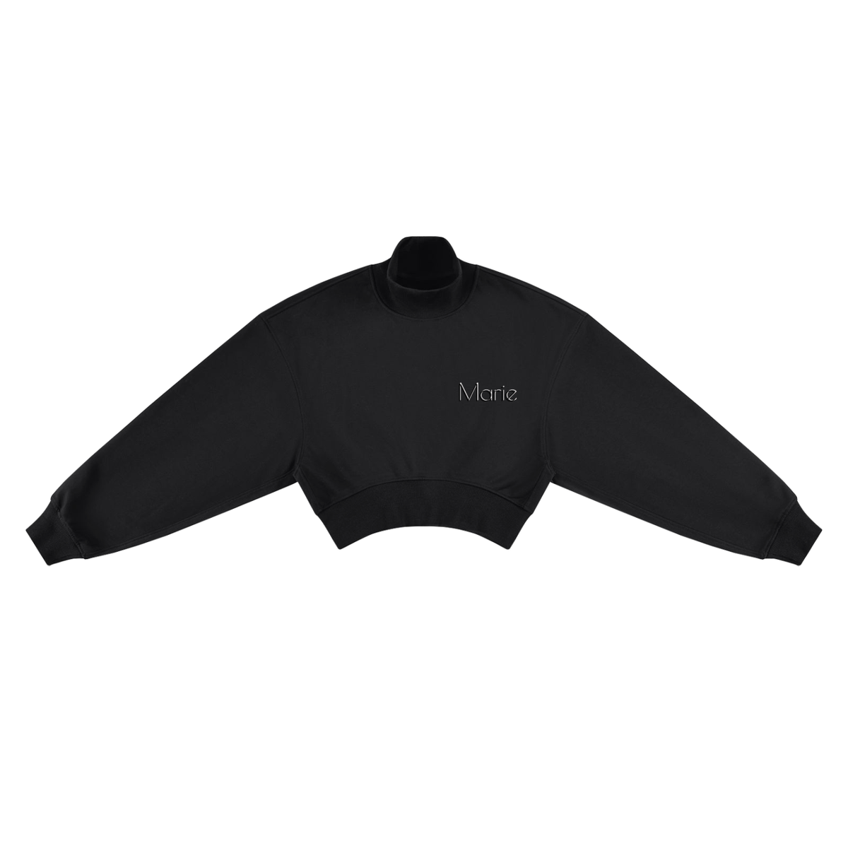 Women's Crop Mock Neck Sweatshirt
