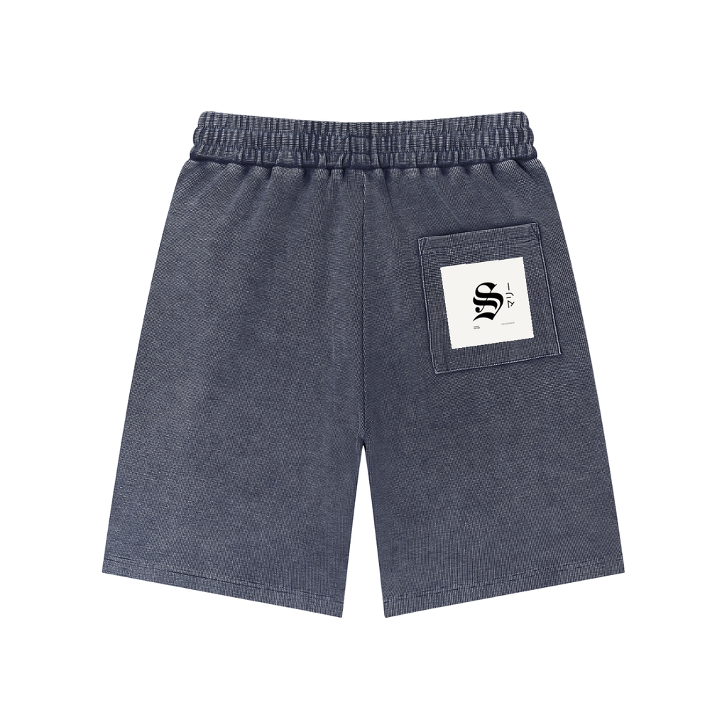 Mineral Wash Waffle Knit Shorts
