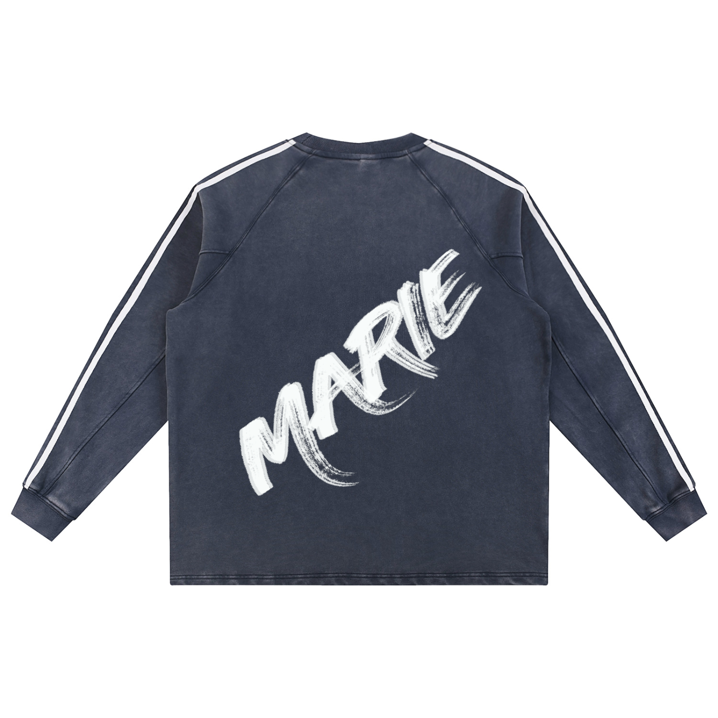 Snow Washed Contrast Tape Sweatshirt