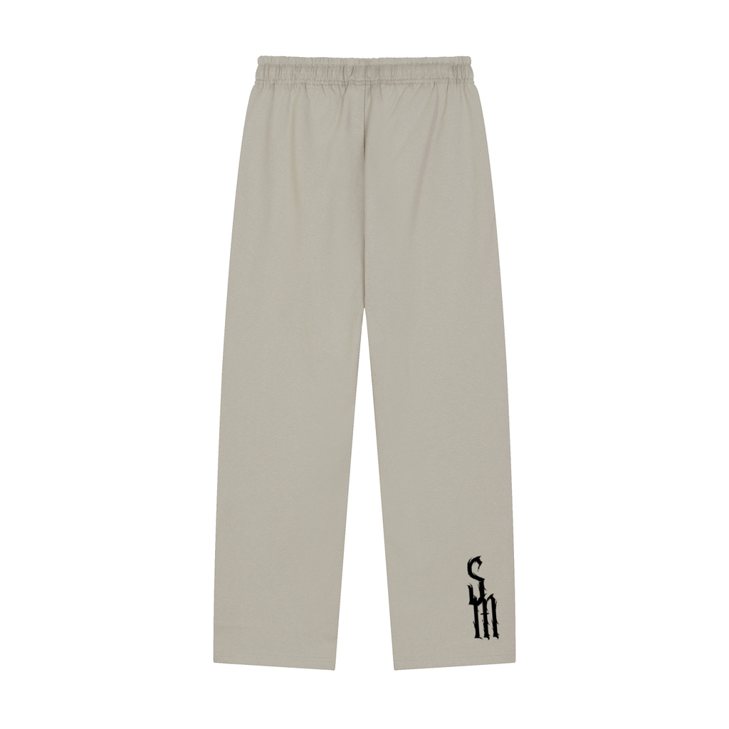 Solid Color Straight-Leg Sweatpants