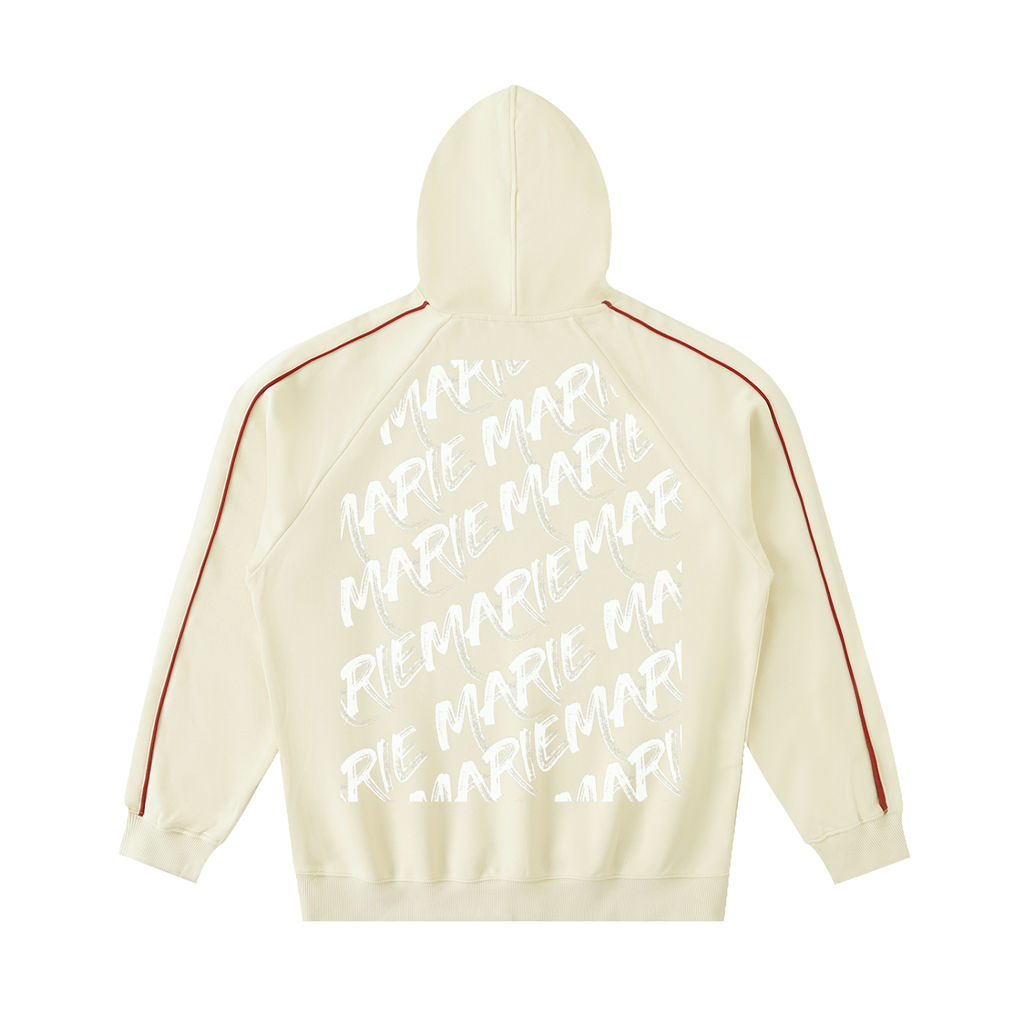 Contrast Piping Raglan Hoodie