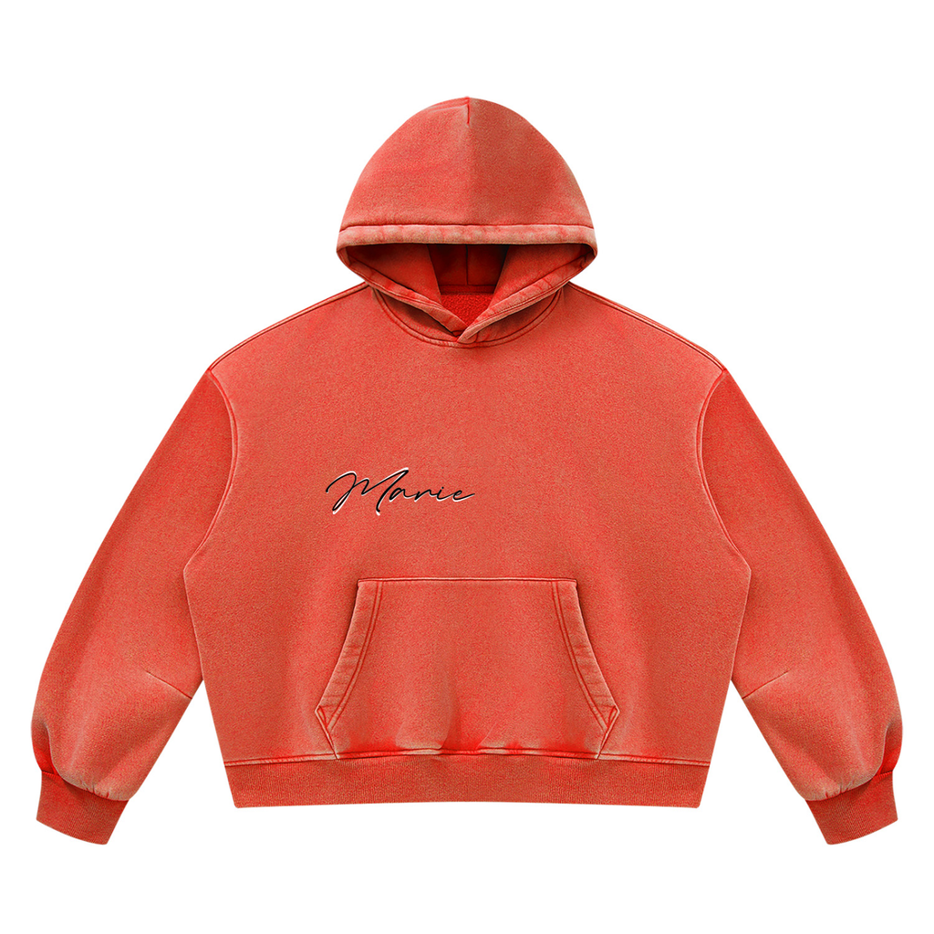 Unisex Vintage Wash Boxy Fleece Hoodie