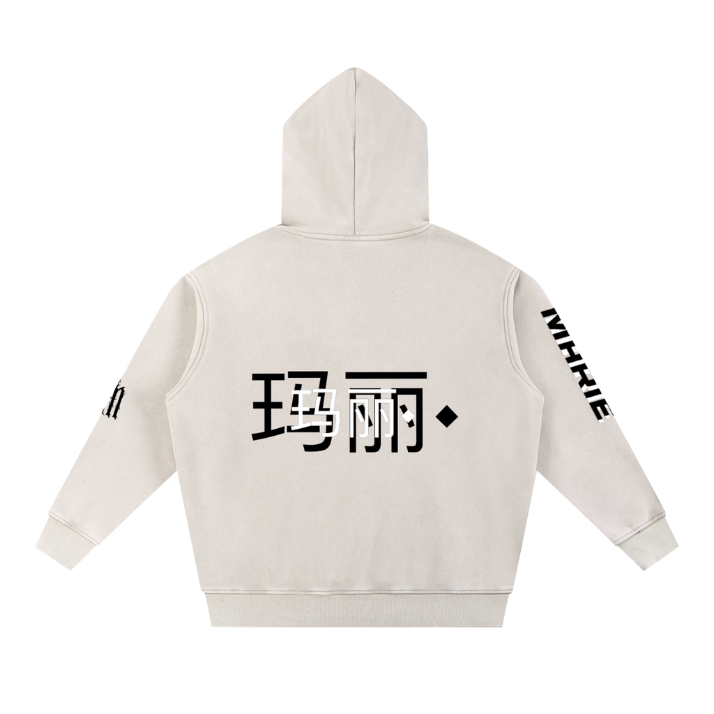 Snow Wash Fleece Oversize Hoodie