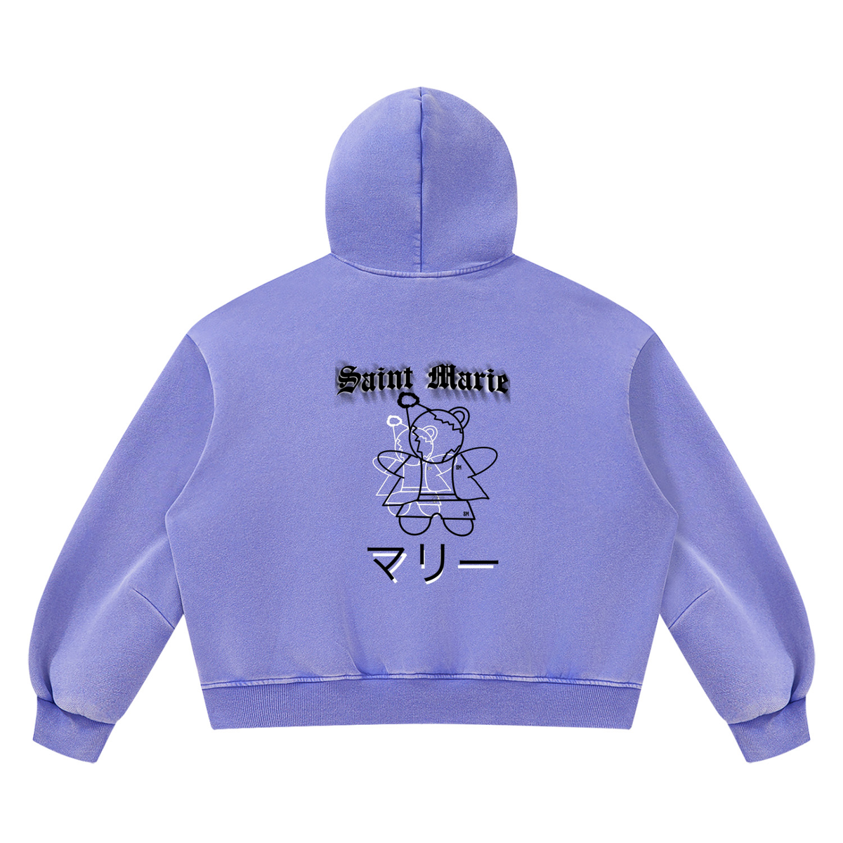 Unisex Vintage Wash Boxy Fleece Hoodie