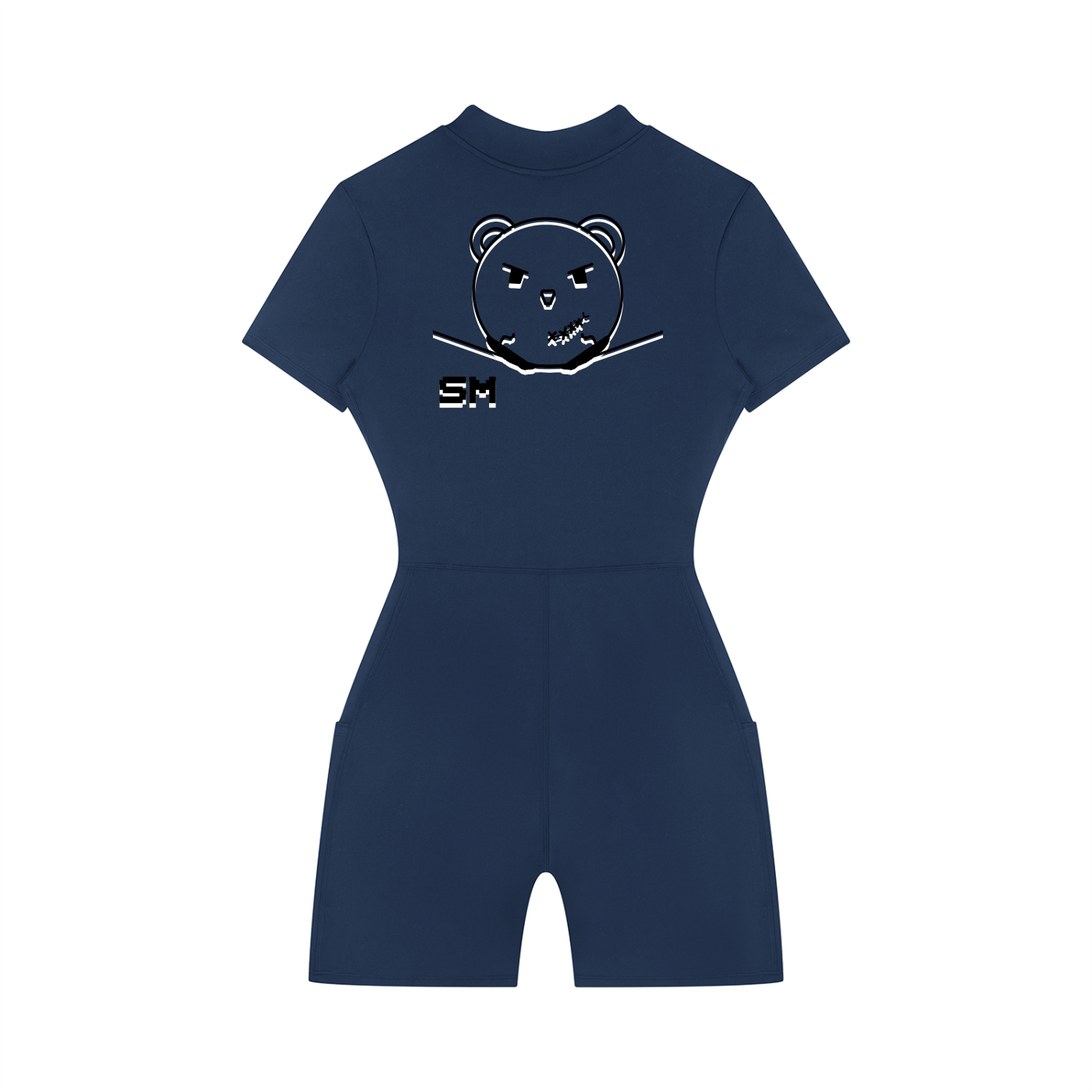 Women's Quarter-Zip Short Sleeve Romper