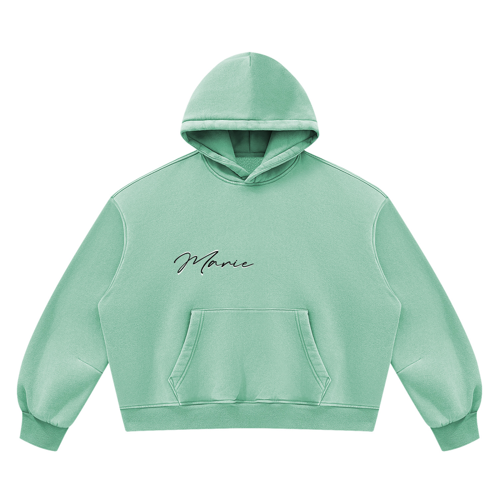 Unisex Vintage Wash Boxy Fleece Hoodie