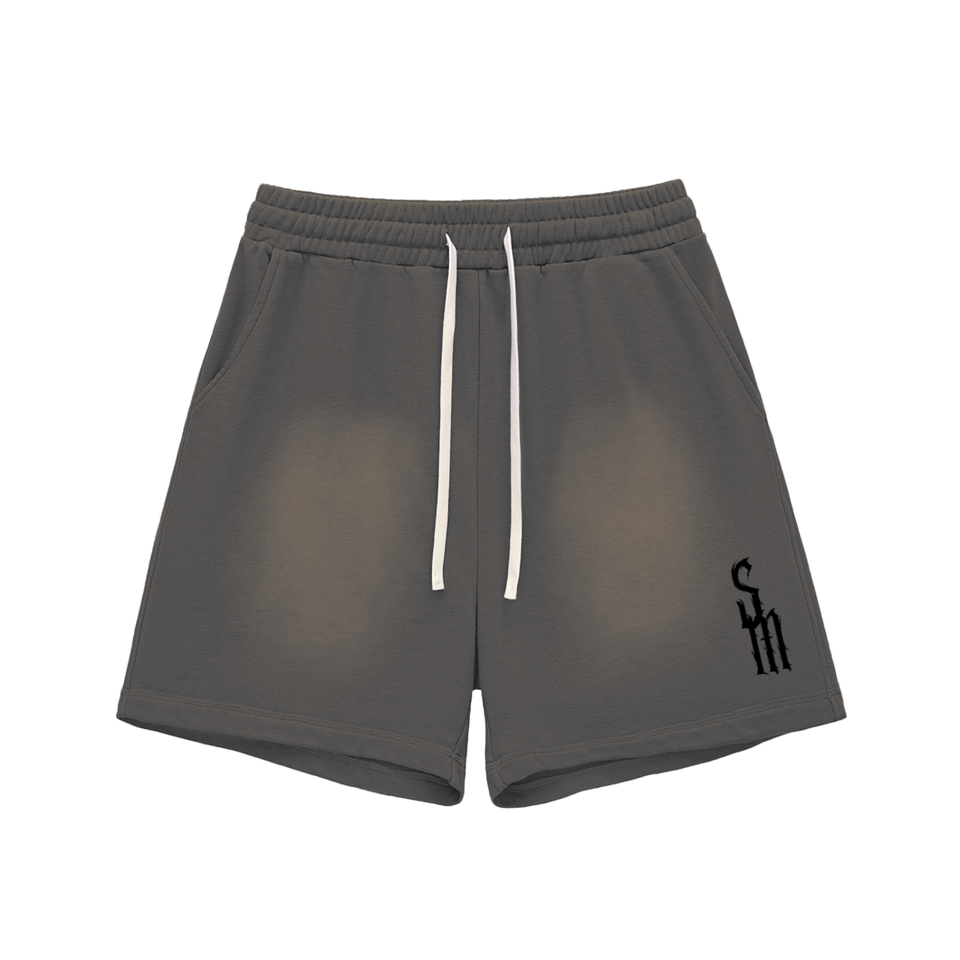 Sun Fade Raw Edge Cotton Shorts