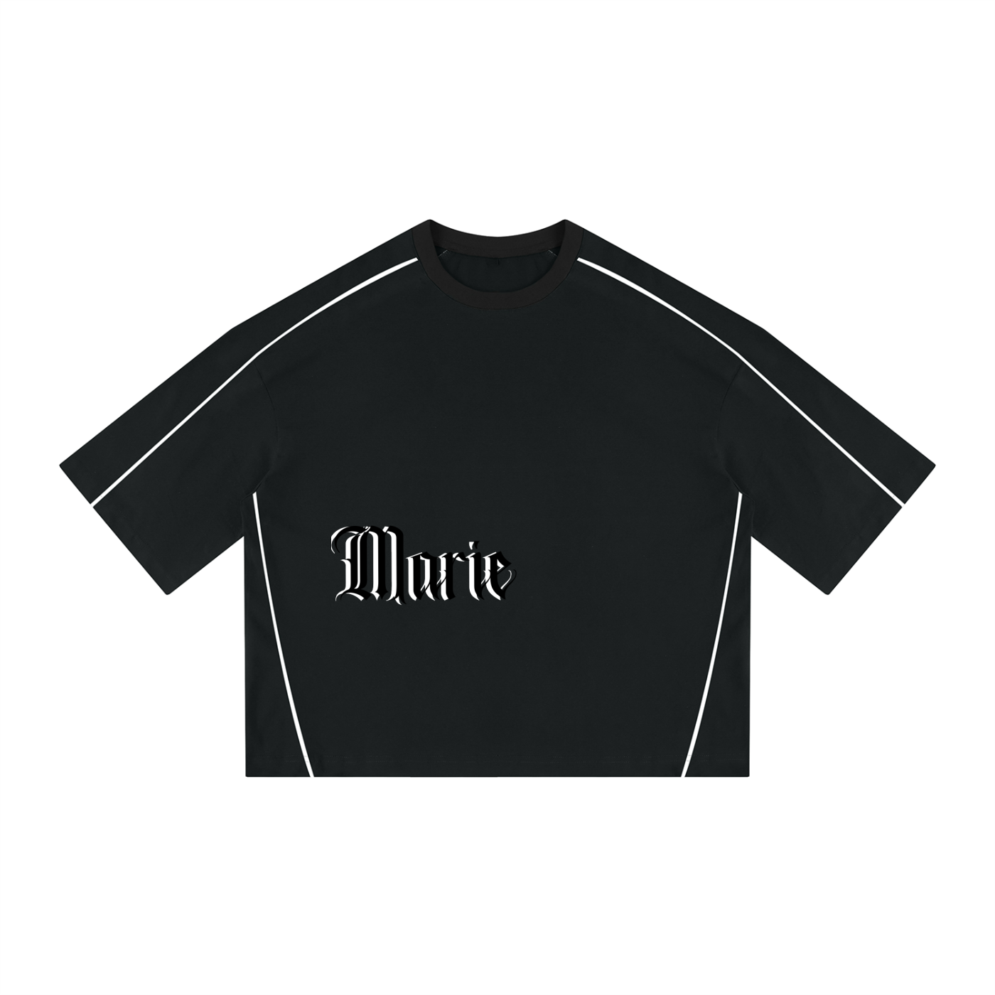 Unisex Heavyweight Boxy Piping T-Shirt