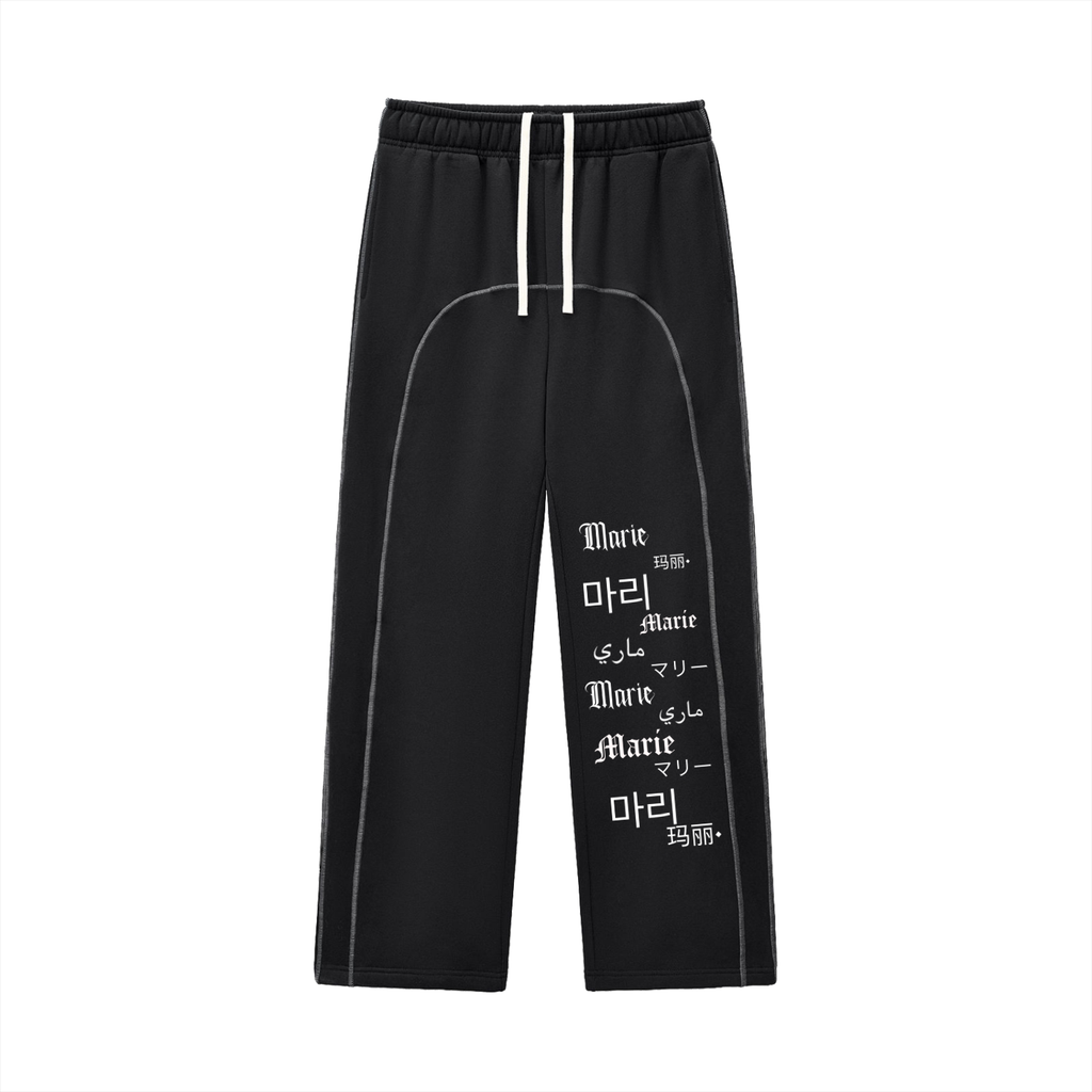Contrast-Stitched Fleece Sweatpants