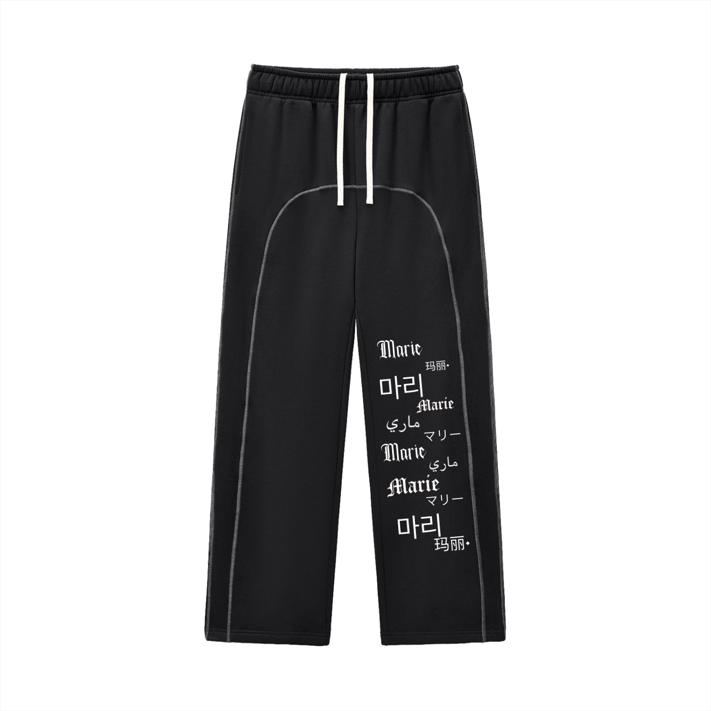 Contrast-Stitched Fleece Sweatpants