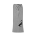 Dyed Washed Drawstring Maxi Skirt