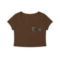 Women's Solid Color Slim Crop T-Shirt