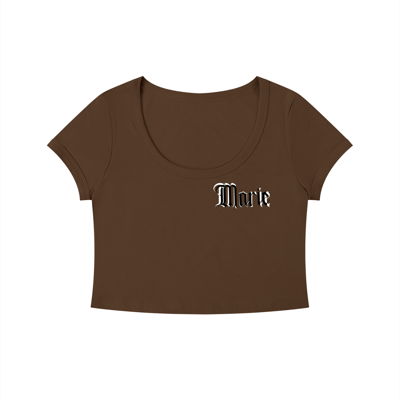 Women's Solid Color Slim Crop T-Shirt