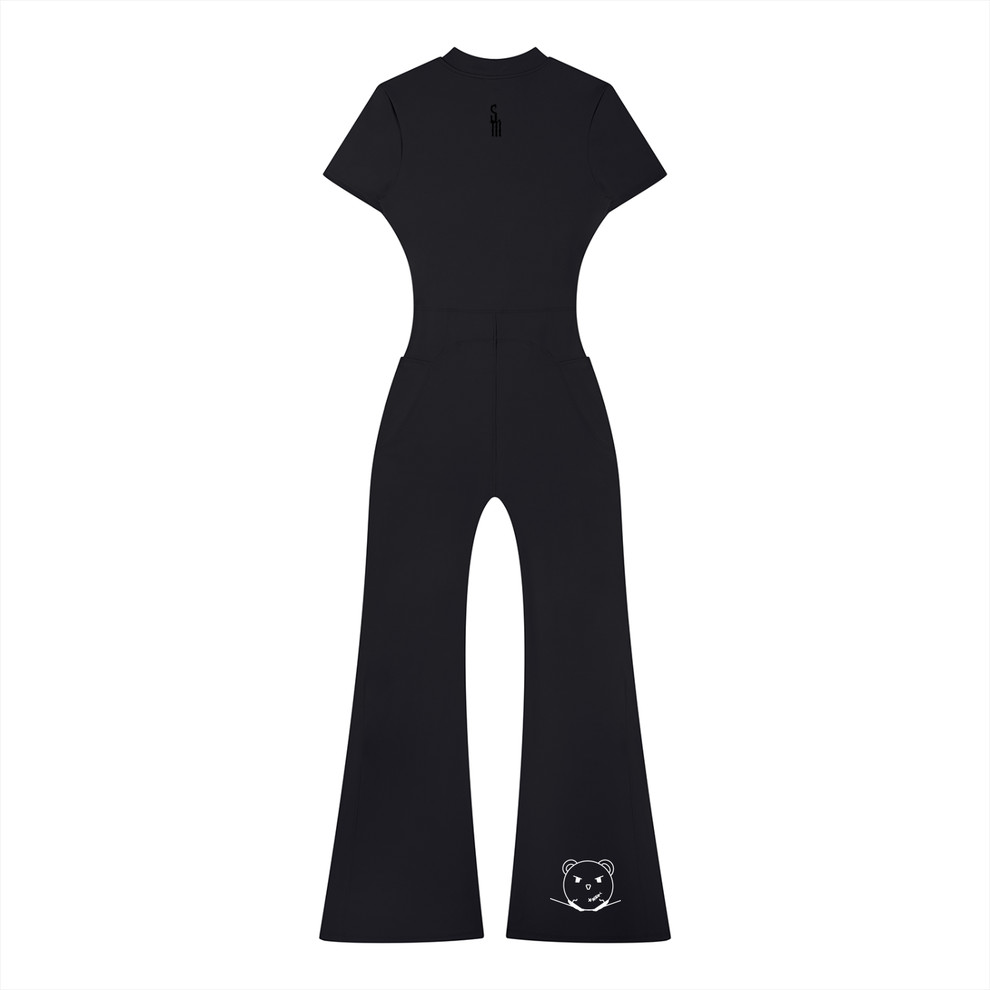 Women’s Tight Flared Leg Quarter-Zip Jumpsuit