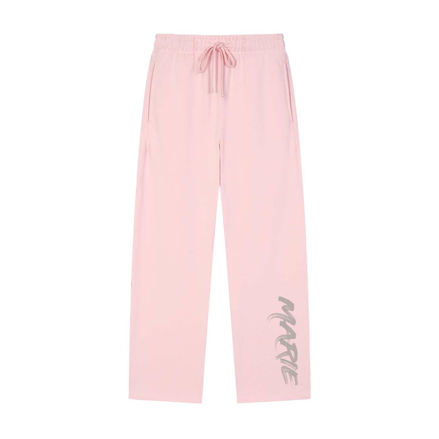 Solid Color Straight-Leg Sweatpants