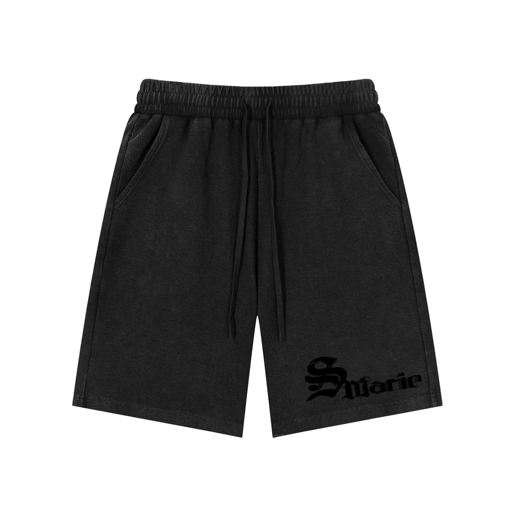 Mineral Wash Waffle Knit Shorts