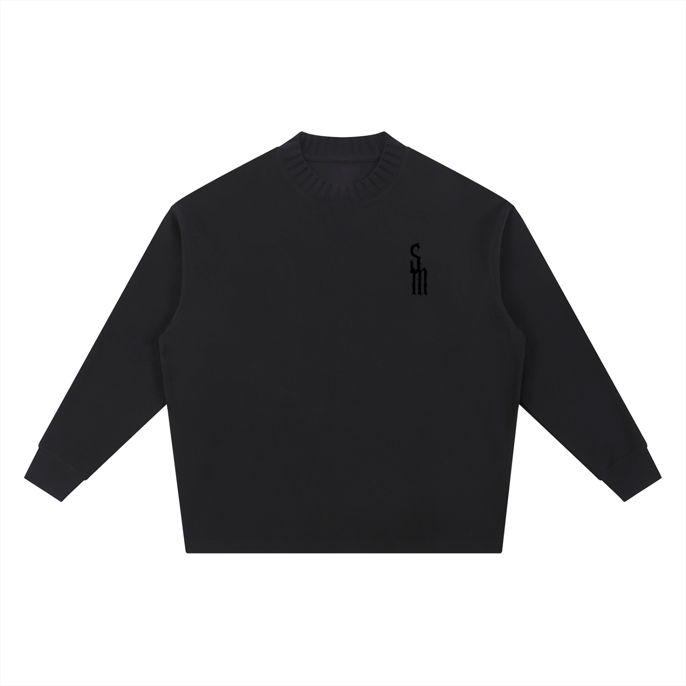 Knitted Round Neck Oversize Sweatshirt