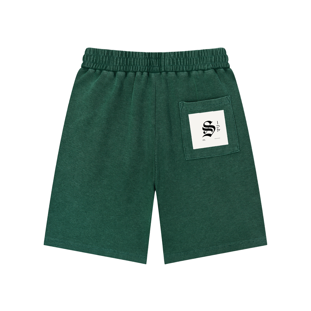 Mineral Wash Waffle Knit Shorts