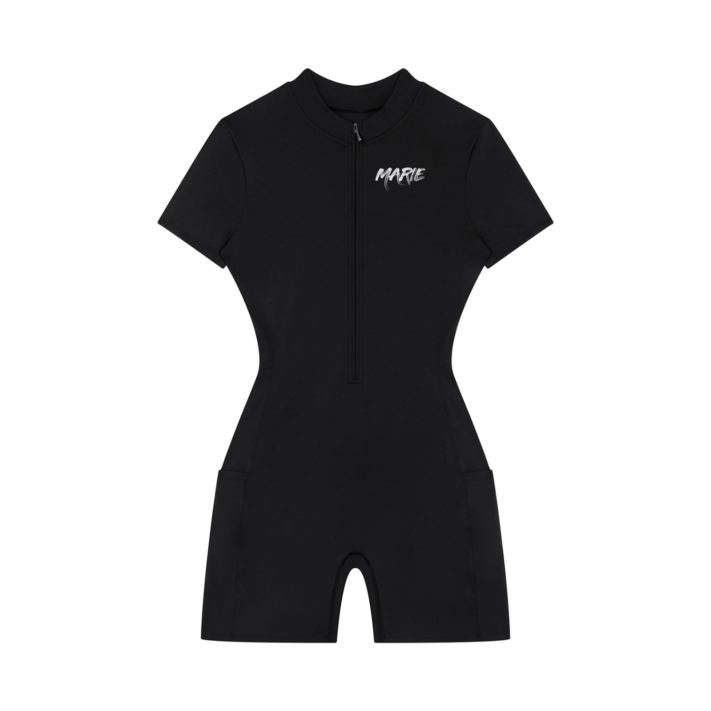 Women's Quarter-Zip Short Sleeve Romper