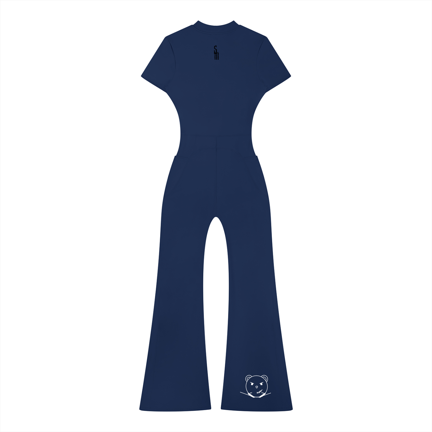 Women’s Tight Flared Leg Quarter-Zip Jumpsuit