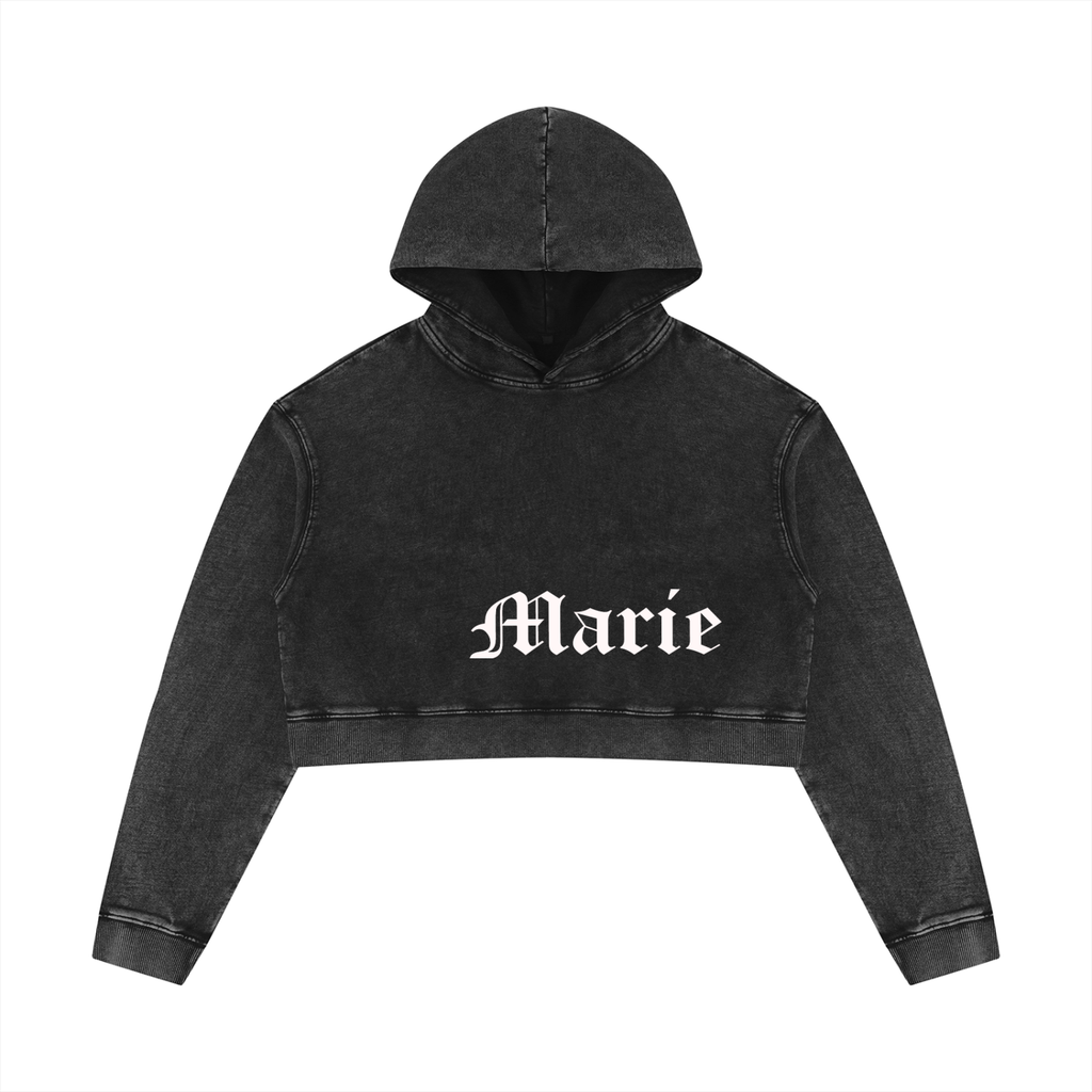 Women’s Mineral Washed Crop Hoodie