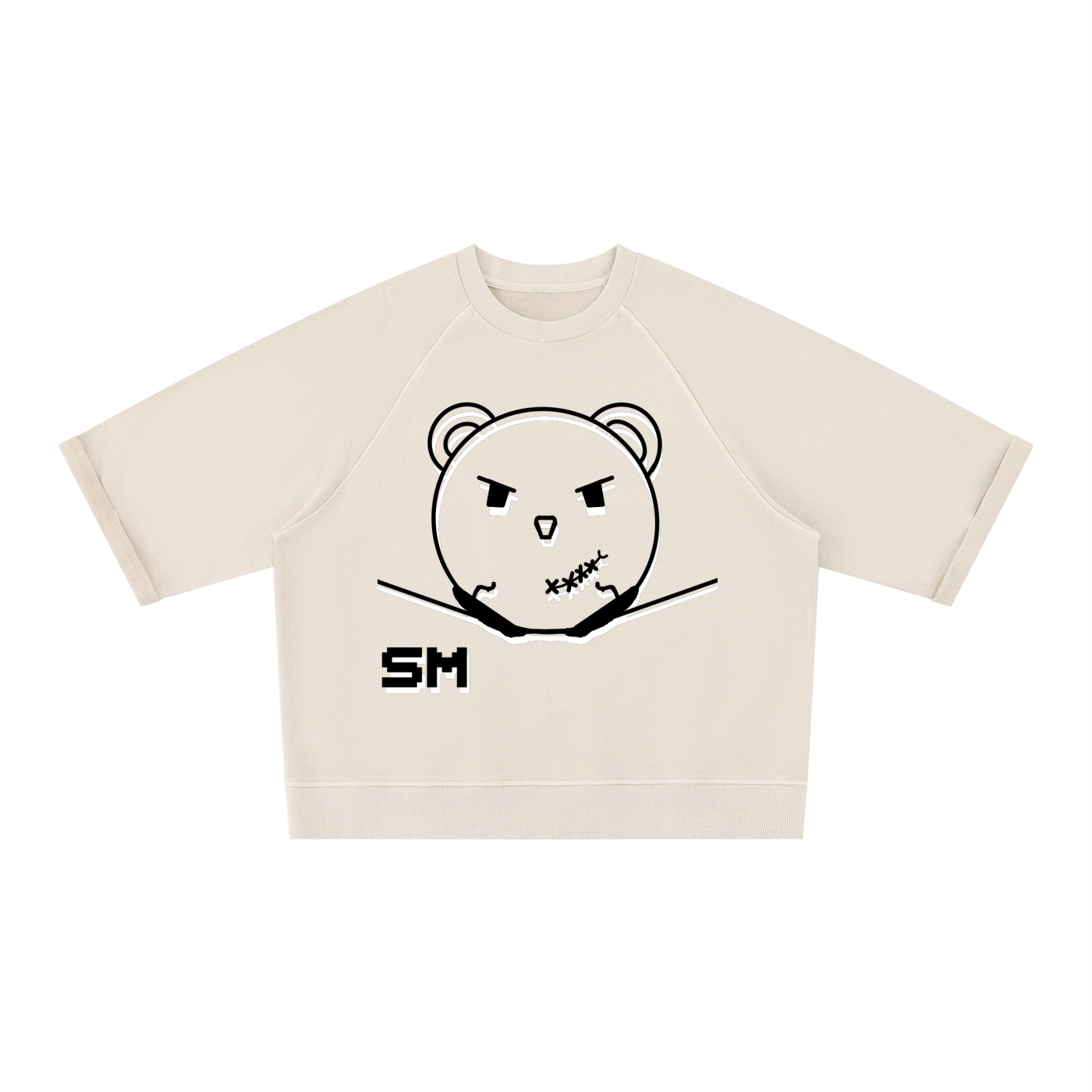 Unisex Vintage Wash Boxy Short Sleeve Sweatshirt
