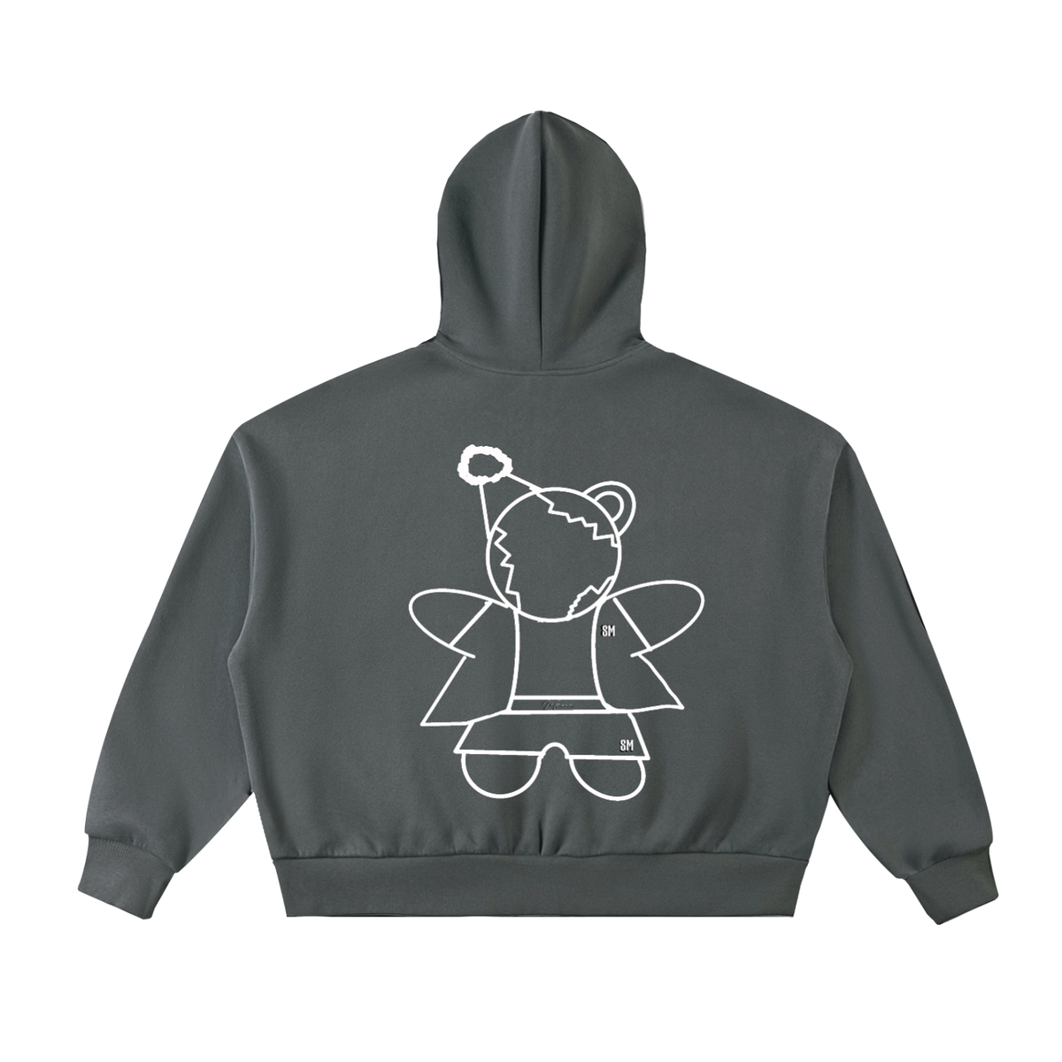 Fleeced Full-Zip Boxy Hoodie