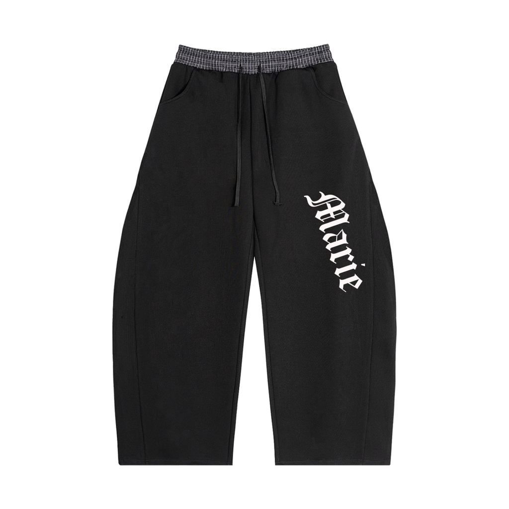 Plaid Waistband Barrel Sweatpants